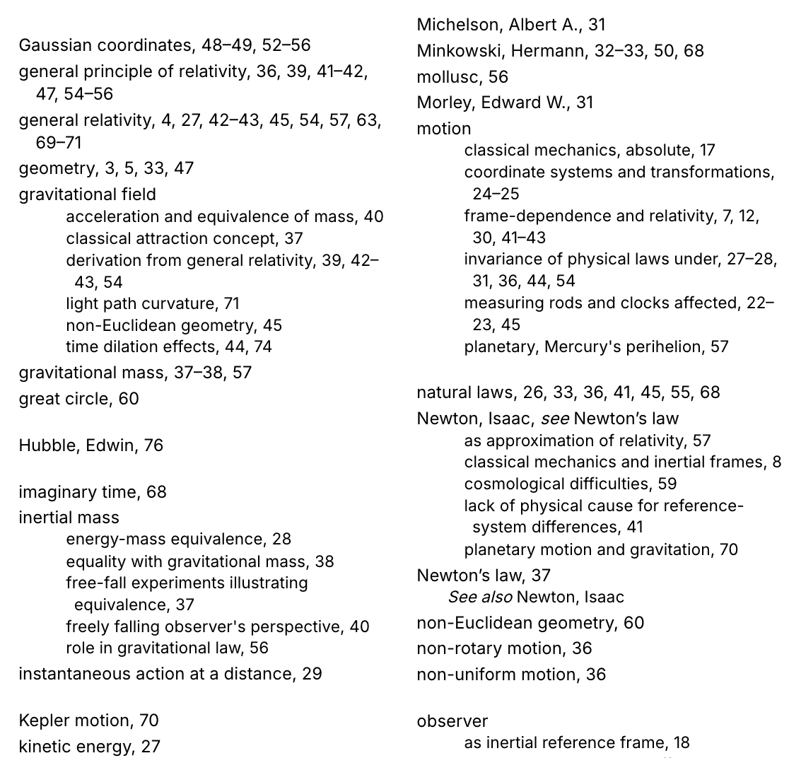 Publication-ready index with subentries, cross-references, and page ranges
