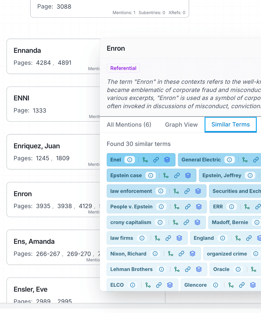 Public index interface for journalists