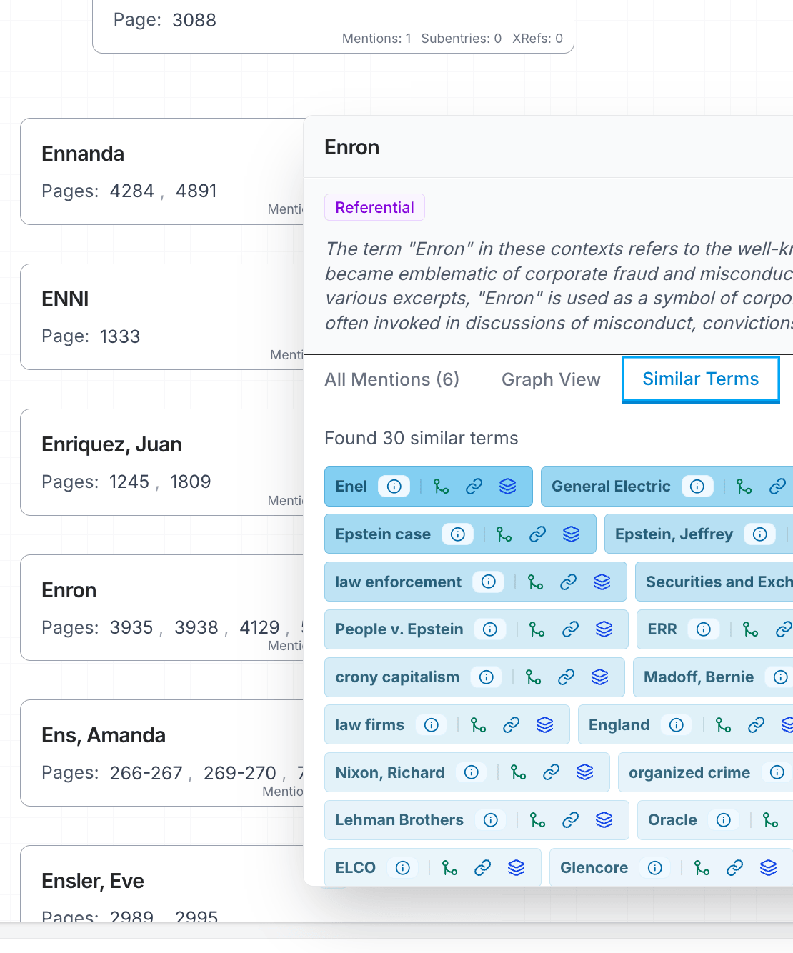 Public index interface for journalists