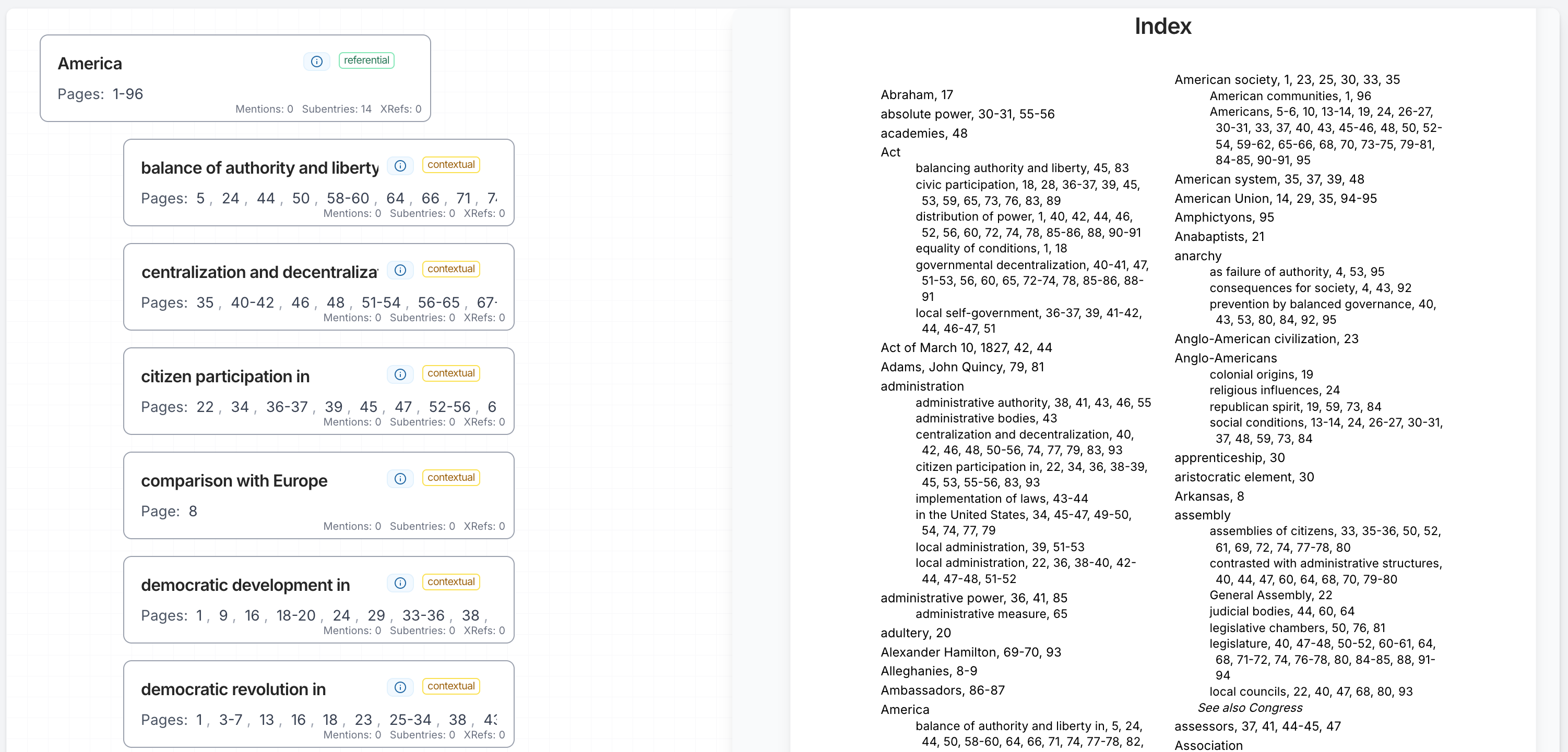Complete Index Output